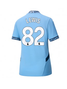 Manchester City Rico Lewis #82 Replika Hemmakläder Dam 2024-25 Kortärmad